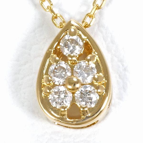 K18 Yellow Gold Diamond Necklace in Excellent Condition