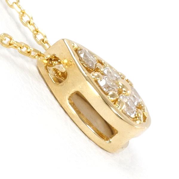 K18 Yellow Gold Diamond Necklace in Excellent Condition