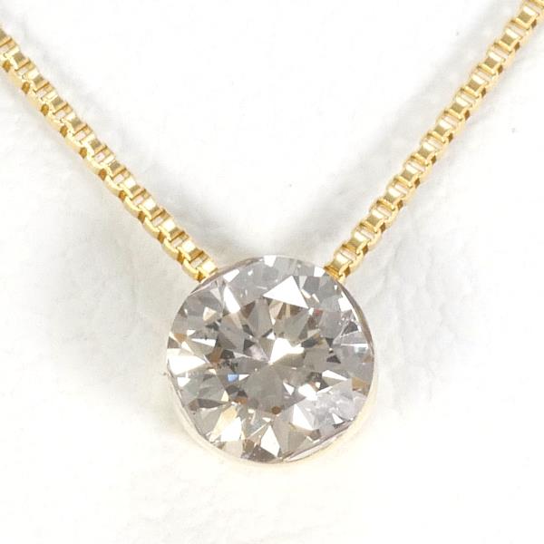 K18 Yellow Gold Diamond Necklace 0.20 VS2 in Excellent Condition