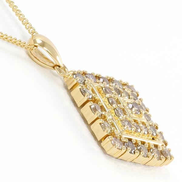 K18 Yellow Gold Necklace with Brown Diamond