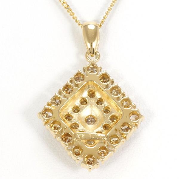 K18 Yellow Gold Necklace with Brown Diamond