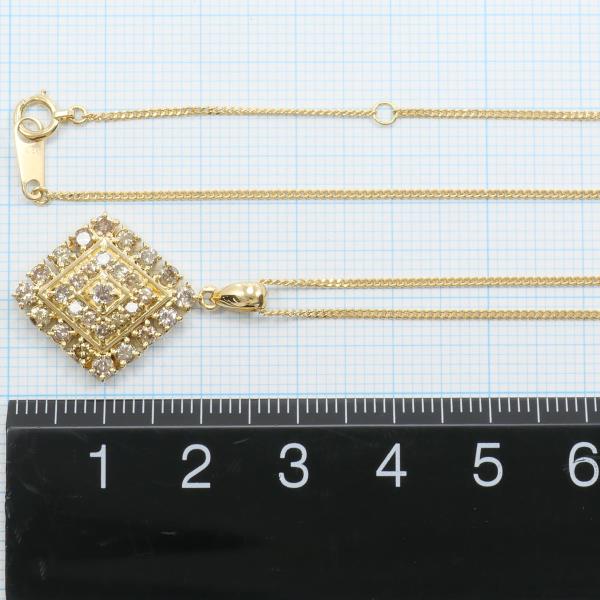 K18 Yellow Gold Necklace with Brown Diamond