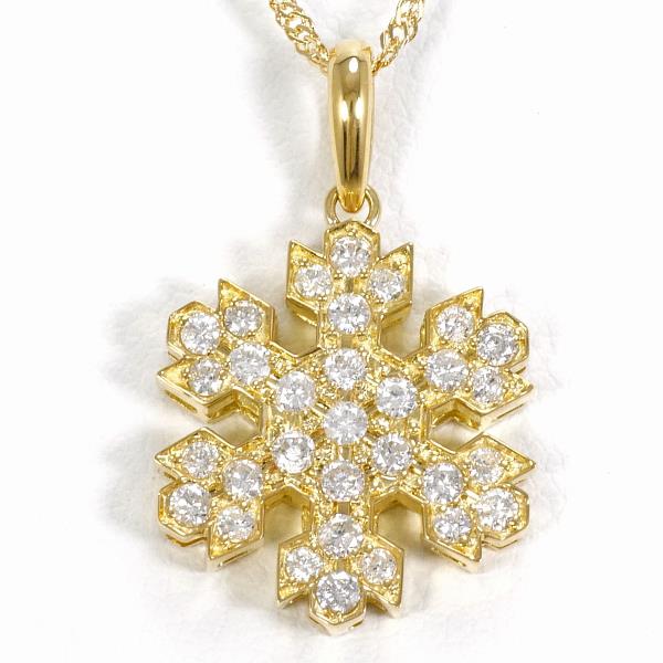 K18 Yellow Gold Diamond Necklace 0.50ct in Excellent Condition