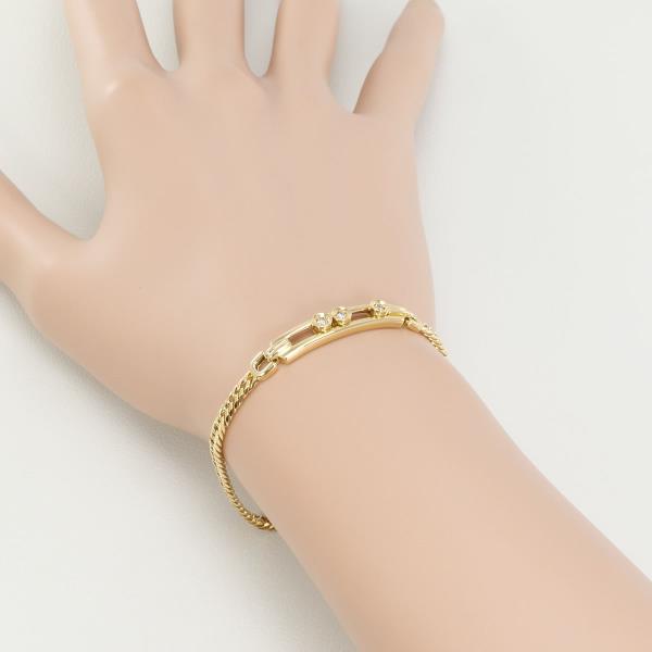 K18 Yellow Gold Diamond Bracelet 18.5cm