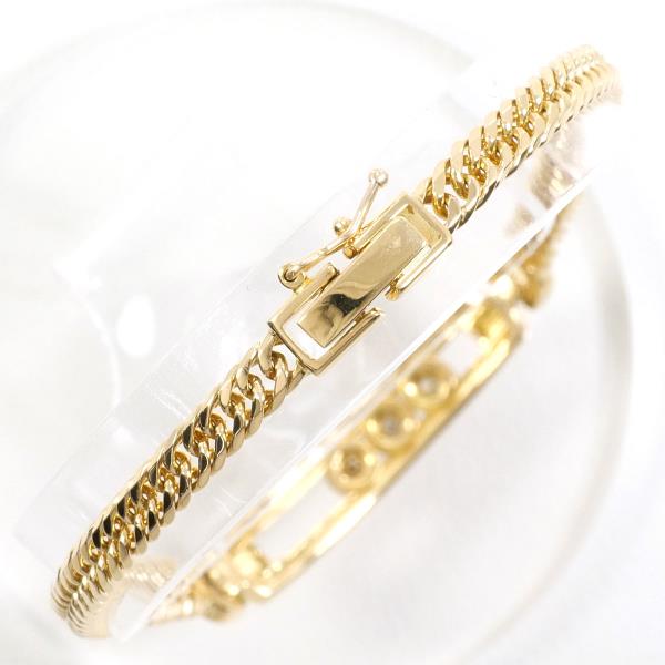 K18 Yellow Gold Diamond Bracelet 18.5cm