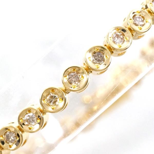 K18 Yellow Gold Diamond Bracelet 18.5cm