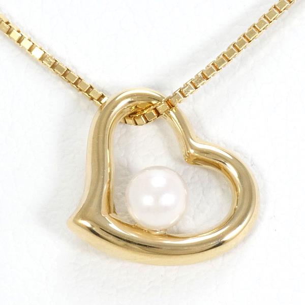 K18 Yellow Gold Pearl Necklace in Pristine Condition