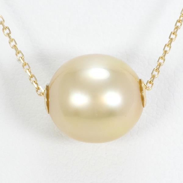 K18 Yellow Gold Pearl Necklace in Pristine Condition