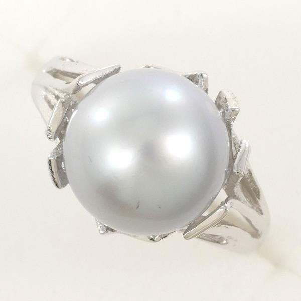 K14 White Gold Pearl Ring Size 9 in Excellent Condition