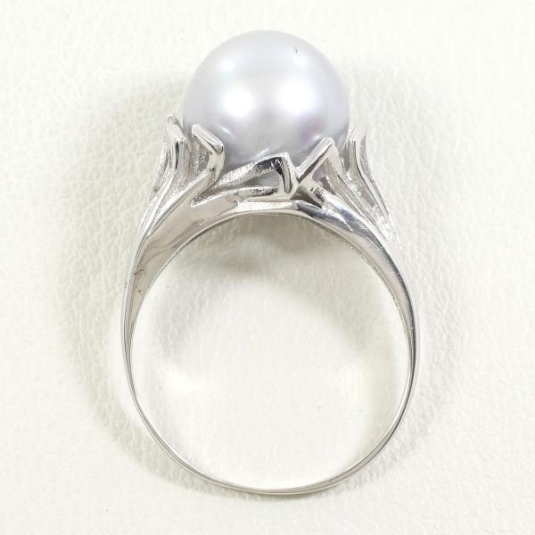 K14 White Gold Pearl Ring Size 9 in Excellent Condition