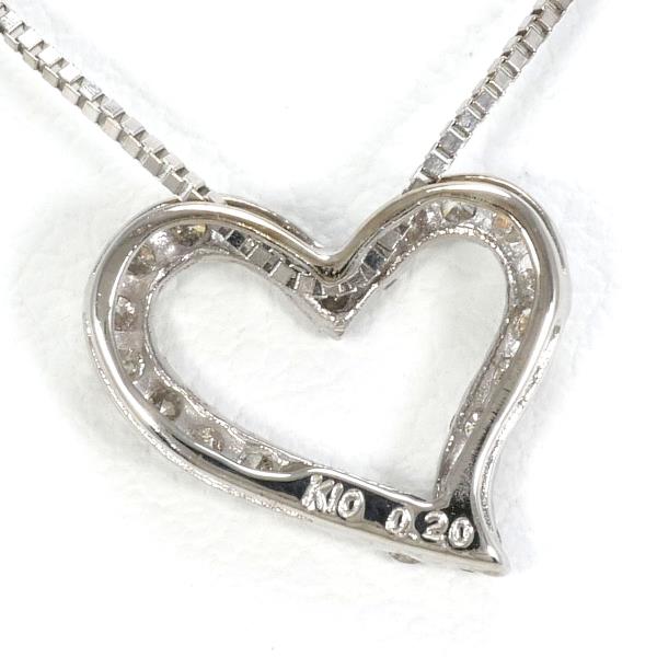 K10 White Gold Diamond Necklace in Excellent Condition