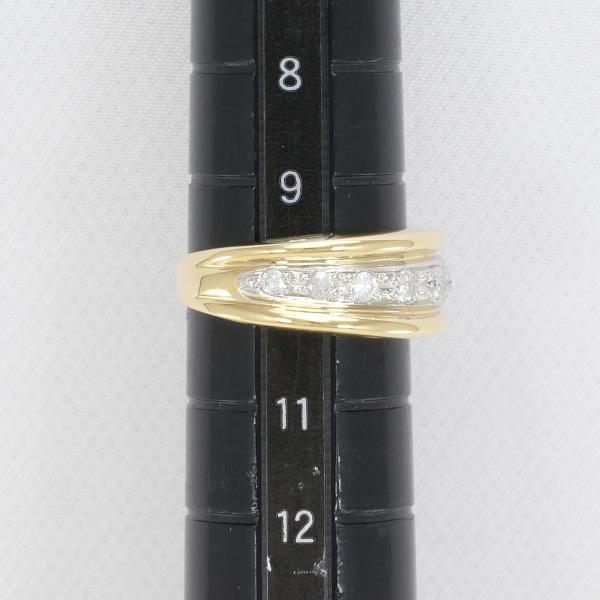 PT900 Platinum K18 Yellow Gold Diamond Ring Size 10 in Excellent Condition