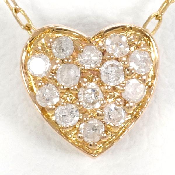 K18 Pink Gold Diamond Necklace in Excellent Condition