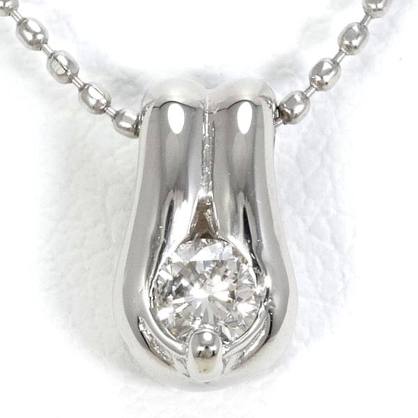 PT900 Platinum PT850 Necklace Diamond 0.10ct in Excellent Condition