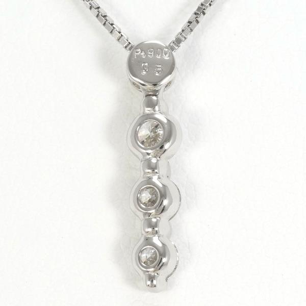 PT900 Platinum PT850 Diamond Necklace in Pristine Condition