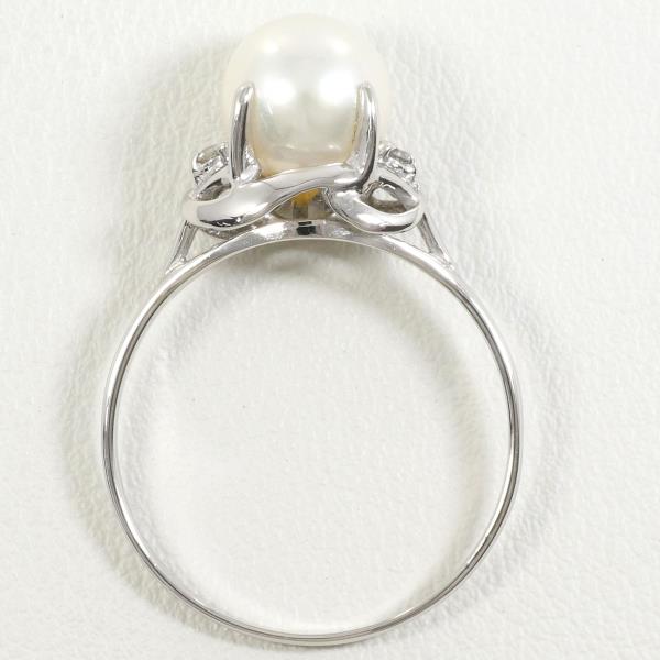 PT900 Platinum Pearl Ring 16.5 in Excellent Condition