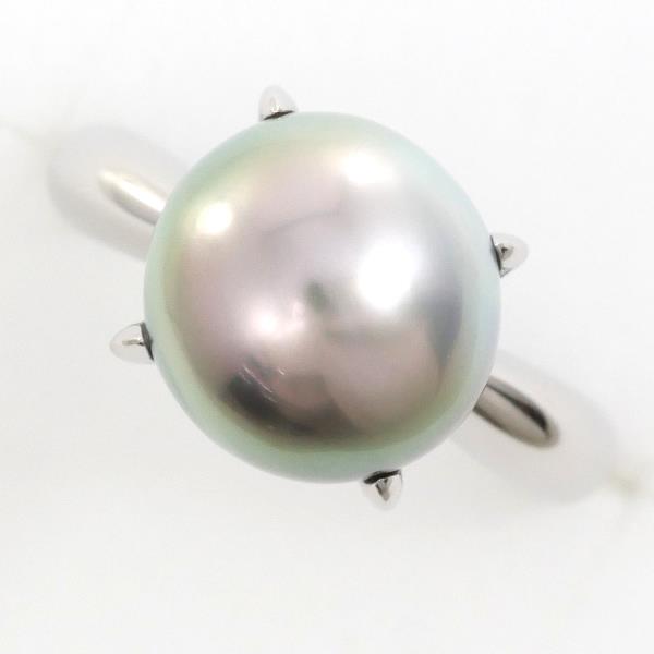 PT900 Platinum Pearl Ring 5.5 in Excellent Condition