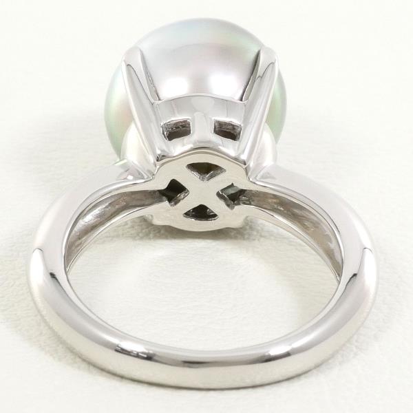 PT900 Platinum Pearl Ring 5.5 in Excellent Condition