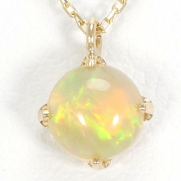 K10 Yellow Gold Opal Necklace in Pristine Condition