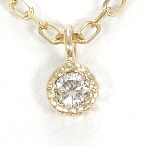 K10 Yellow Gold Diamond Necklace in Excellent Condition