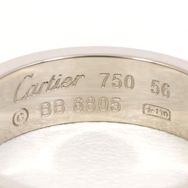 Cartier Love K18 White Gold Ring 15.5 in Excellent Condition