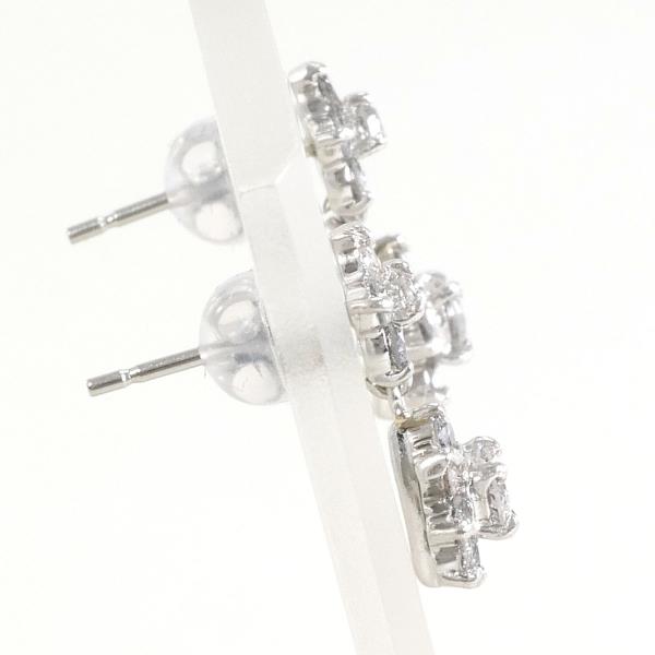 PT900 Platinum Diamond Earrings 0.35ct 2.2g in Great Condition