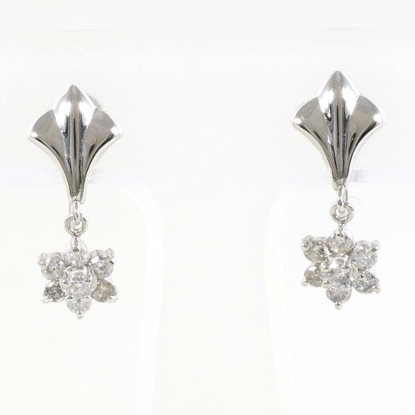 PT900 Platinum Diamond Earrings in Excellent Condition