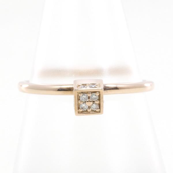 Ponte Vecchio K9PG Pink Gold Diamond Ring 14 in Excellent Condition