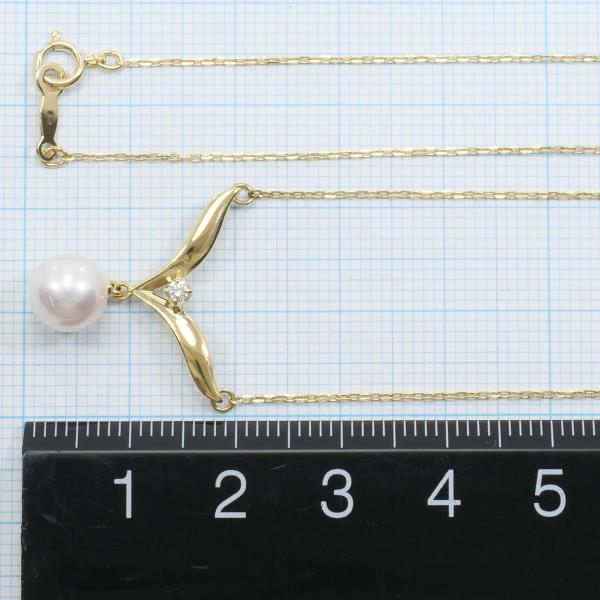 Mikimoto K18 Yellow Gold Pearl Necklace in Pristine Condition