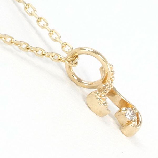 K10 Yellow Gold Diamond Necklace in Excellent Condition