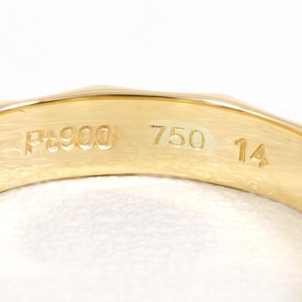 PT900 K18YG Platinum Yellow Gold Ring in Excellent Condition