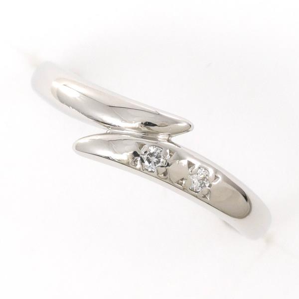 Take Up PT900 Platinum Diamond Ring 8.5 in Excellent Condition