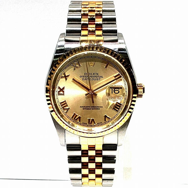 Rolex Datejust 16233 Automatic Watch Stainless Steel YG