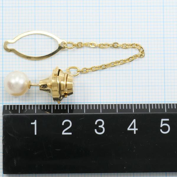 K18 Yellow Gold Pearl Pin Brooch in Pristine Condition