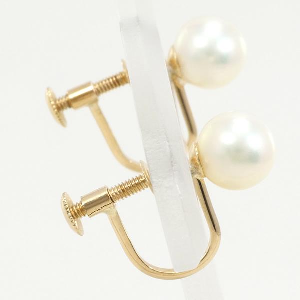 K18 Yellow Gold Pearl Earrings