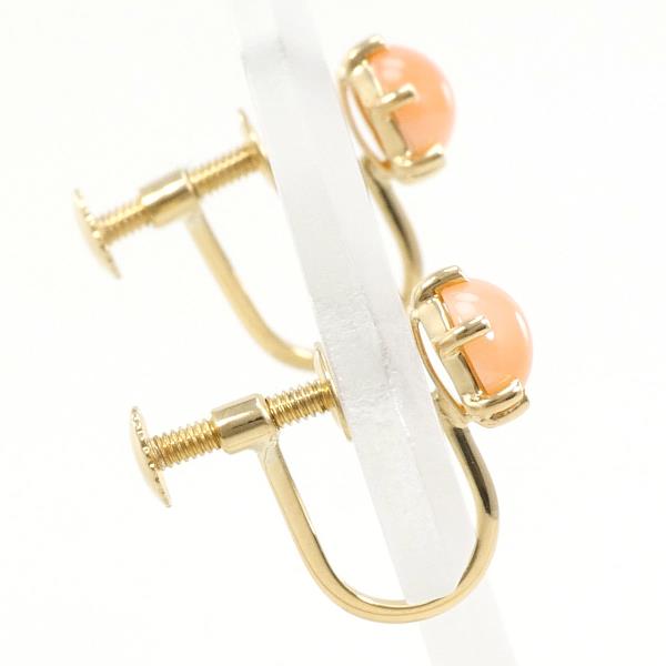 K18 Yellow Gold Coral Earrings