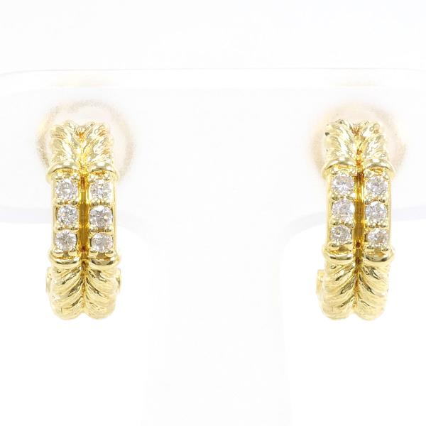 K18 Yellow Gold Diamond Earrings