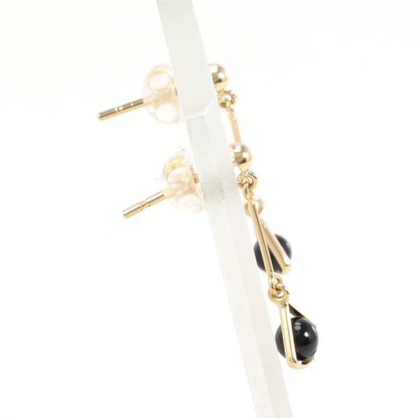 K18 Yellow Gold Onyx Earrings