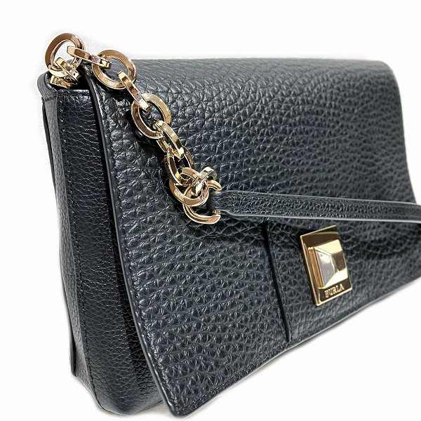 Furla Leather Chain Shoulder Bag in Good Condition