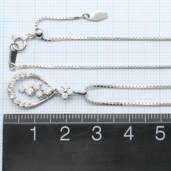 K18 White Gold Diamond Necklace 0.60ct in Pristine Condition