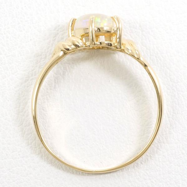 18K Yellow Gold Opal Ring Size 13.5