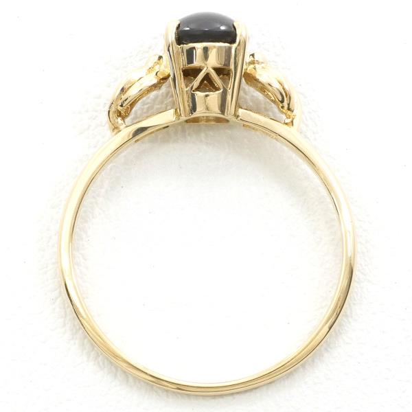 K18 Yellow Gold Black Star Sapphire Ring