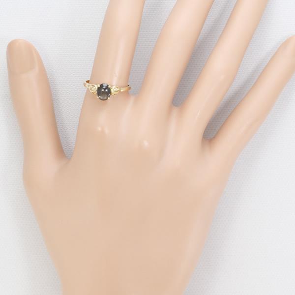 K18 Yellow Gold Black Star Sapphire Ring