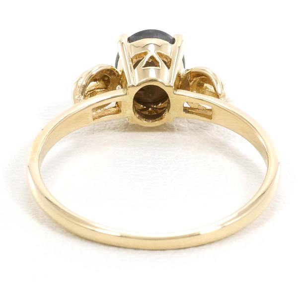 K18 Yellow Gold Black Star Sapphire Ring