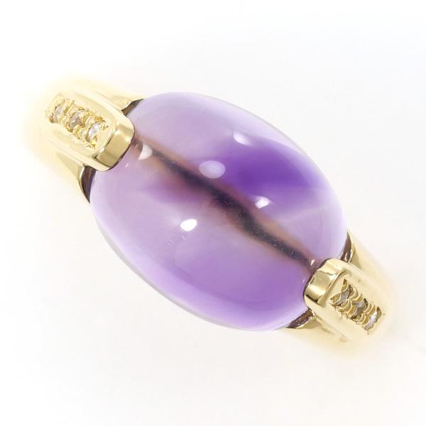 K18 Yellow Gold Amethyst Ring 12.5