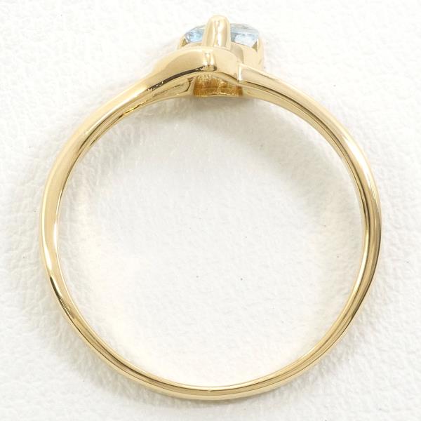 K18 Yellow Gold Blue Topaz Ring Size 10 in Excellent Condition