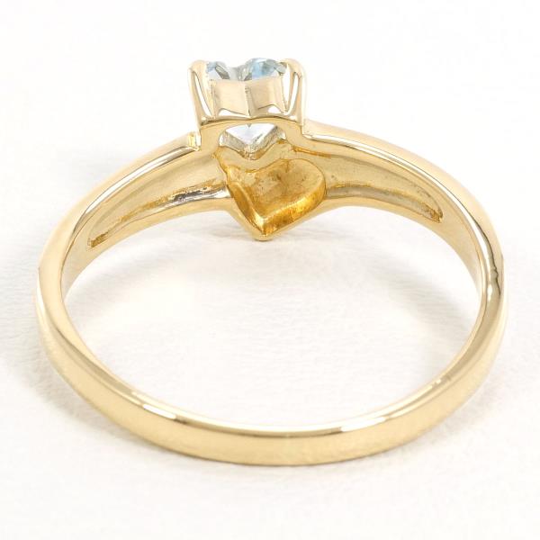 K18 Yellow Gold Blue Topaz Ring Size 10 in Excellent Condition