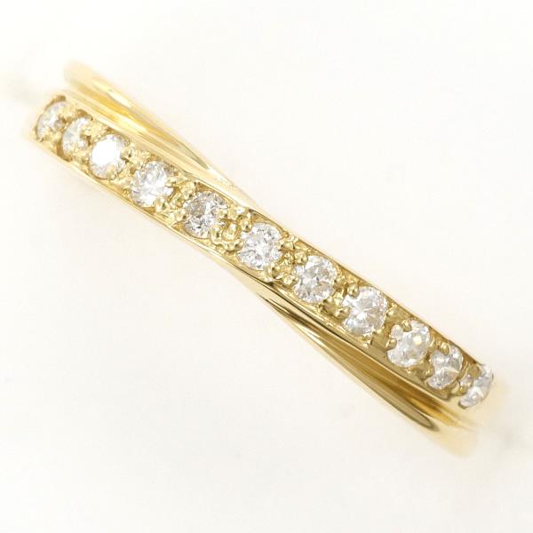 K18 Yellow Gold Diamond Ring 9.5 in Excellent Condition