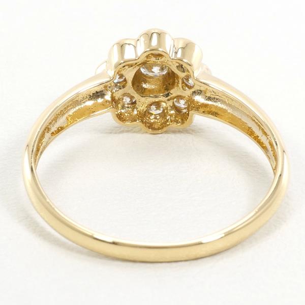 K18 Yellow Gold Diamond Ring Size 12 in Excellent Condition