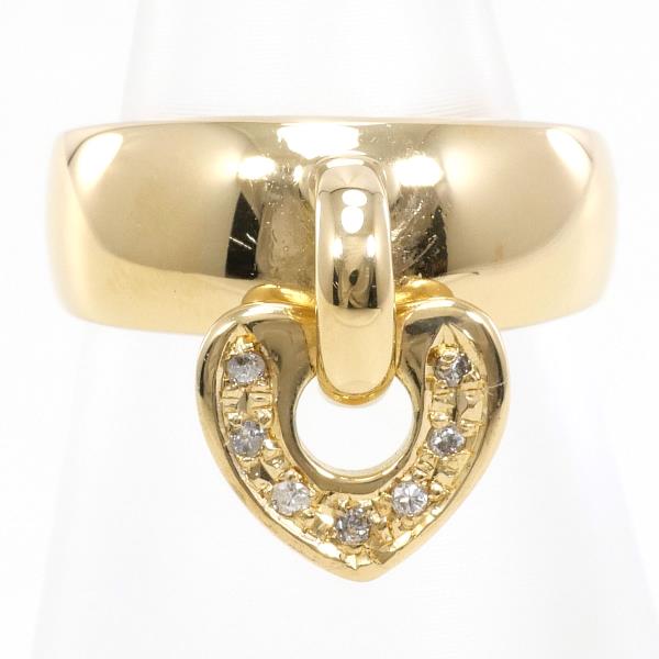 K18 Yellow Gold Diamond Ring 3.5 in Pristine Condition